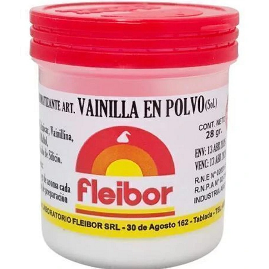 Aromatizante Artificial VAINILLA en polvo x 28 gr "Fleibor"