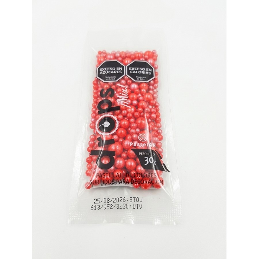 Drops Mix Perlas Rojas "Pastelar" 30g